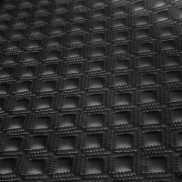 Экокожа стёганая «intipi» Twobox (чёрный/чёрный, ширина 1.35 м, толщина 5.85 мм)